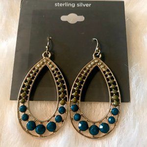 JC PENNEY STERLING SILVER POST EARRINGS NWT
